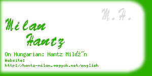 milan hantz business card